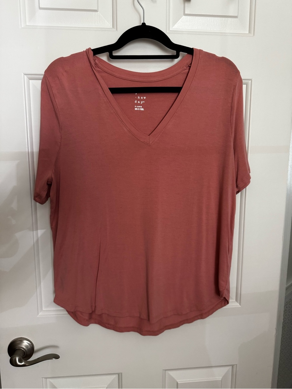 a new day Women's V-Neck Short Sleeve Tee in salmon